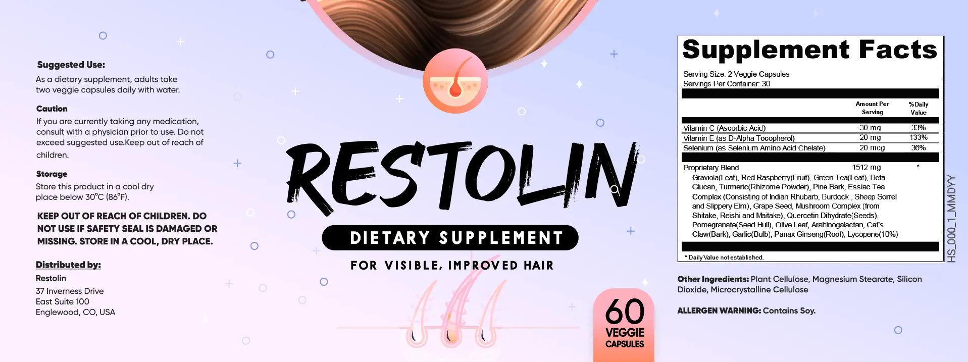 What are the ingredients backing Restolin?